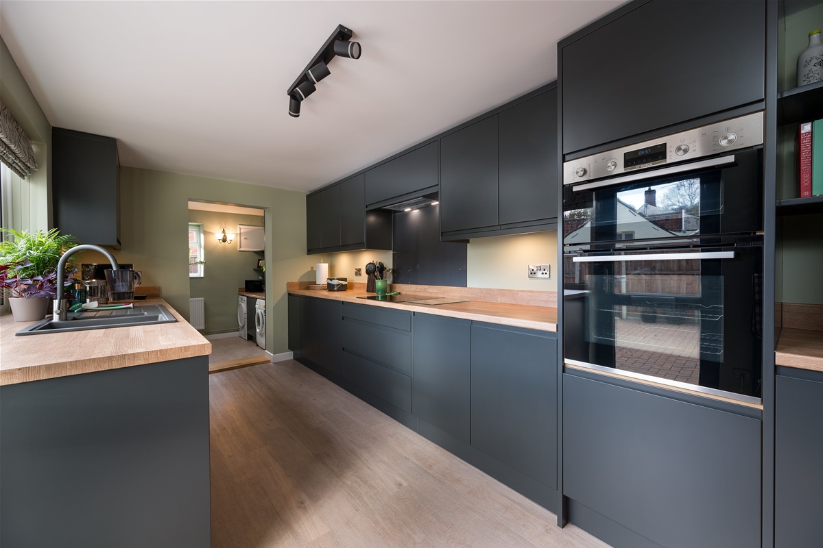 Reepham Galley Kitchen | Sleek Contemporary Kitchen