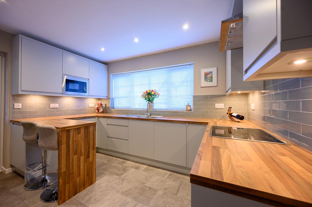 West Runton Modern Kitchen | Kitchens Breakfast Bar Norfolk