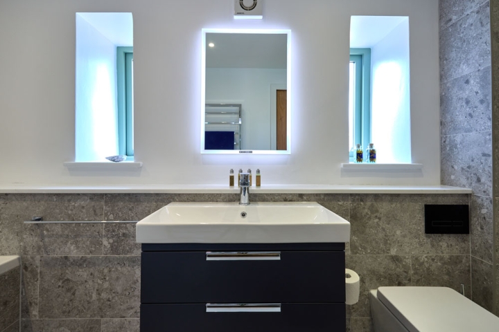 Barn Conversion Family Bathroom with LED Mirror